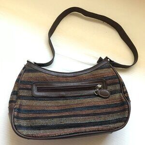 Liz Claiborne Mini Shoulder Bag Leather Trim